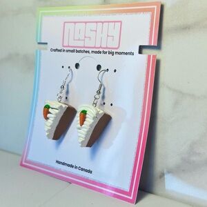 Carrot Cake Slices (Smooth) - Handmade Earrings